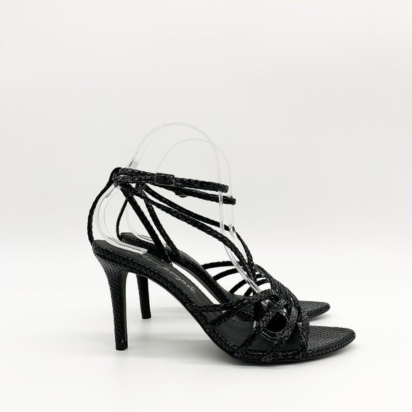 FREE PEOPLE Patent Python Print Strappy Sandals - Picture 2 of 10